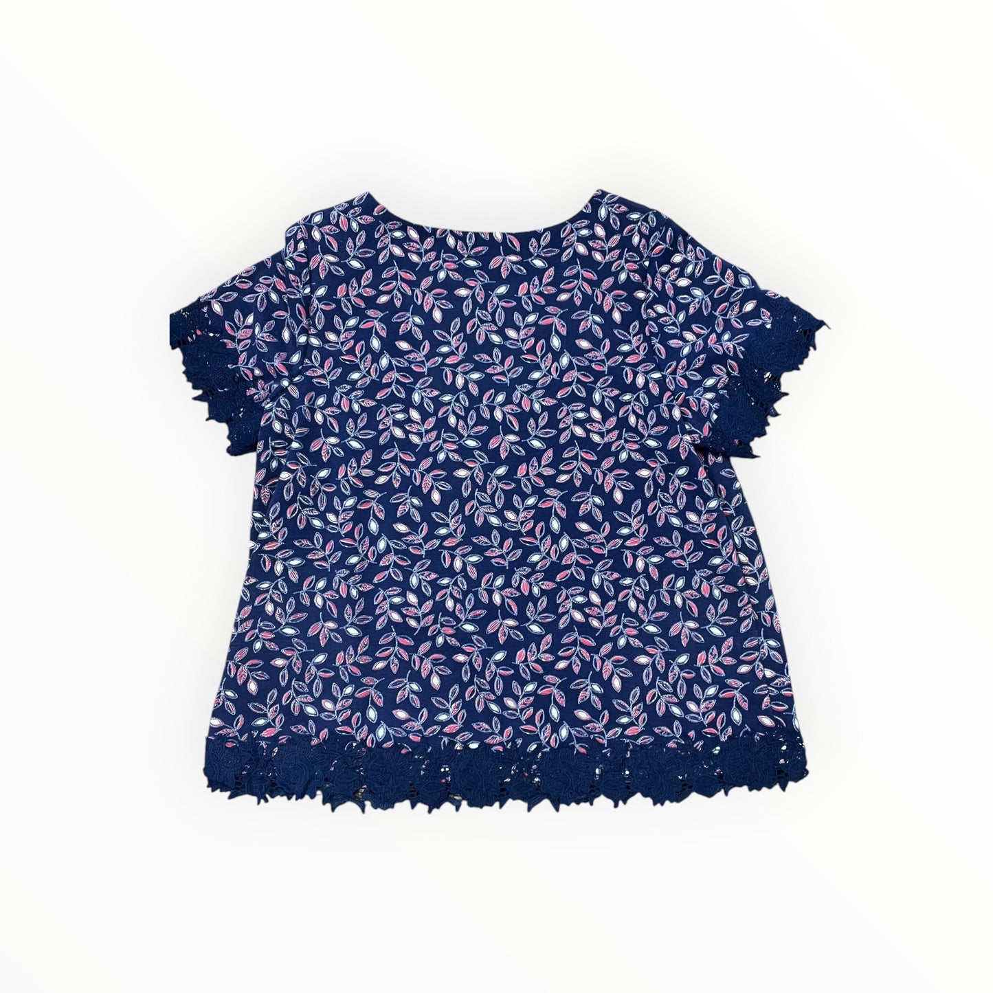 Top Ss By Jessica London In Blue & Red, Size:1X