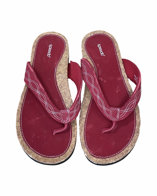 Sandals Flip Flops By Speedo In Red, Size:9