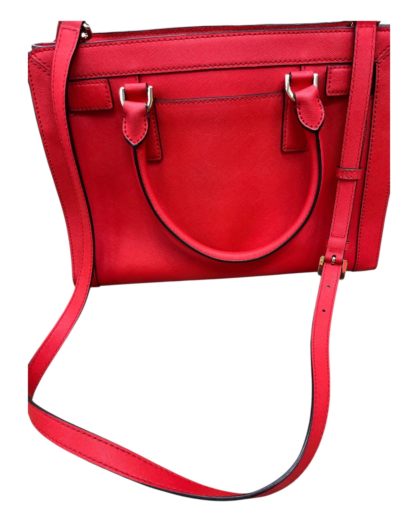 Handbag Designer By Michael Kors In Orange, Size:Medium