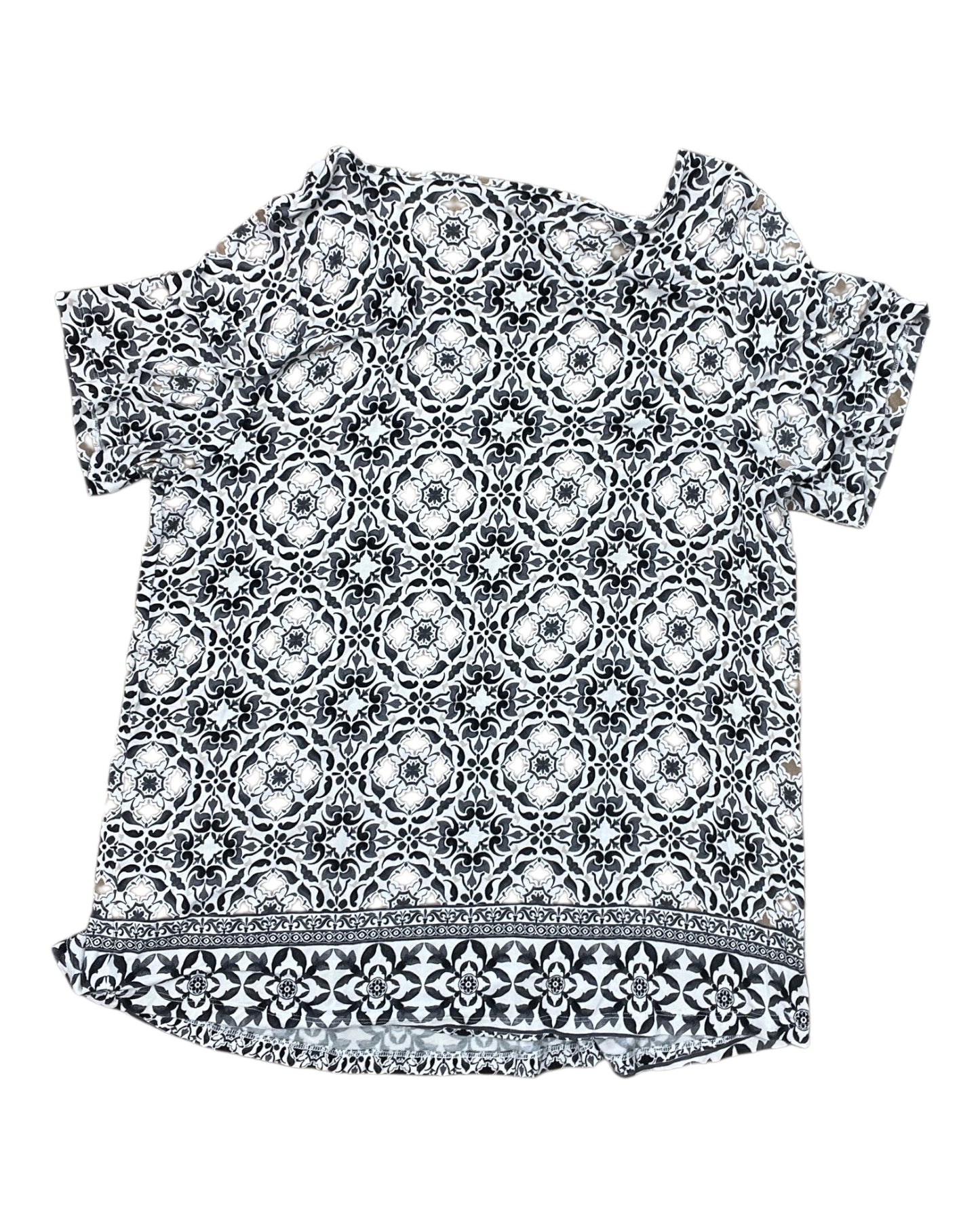 Top Ss By Croft And Barrow In Black & Tan, Size:1X