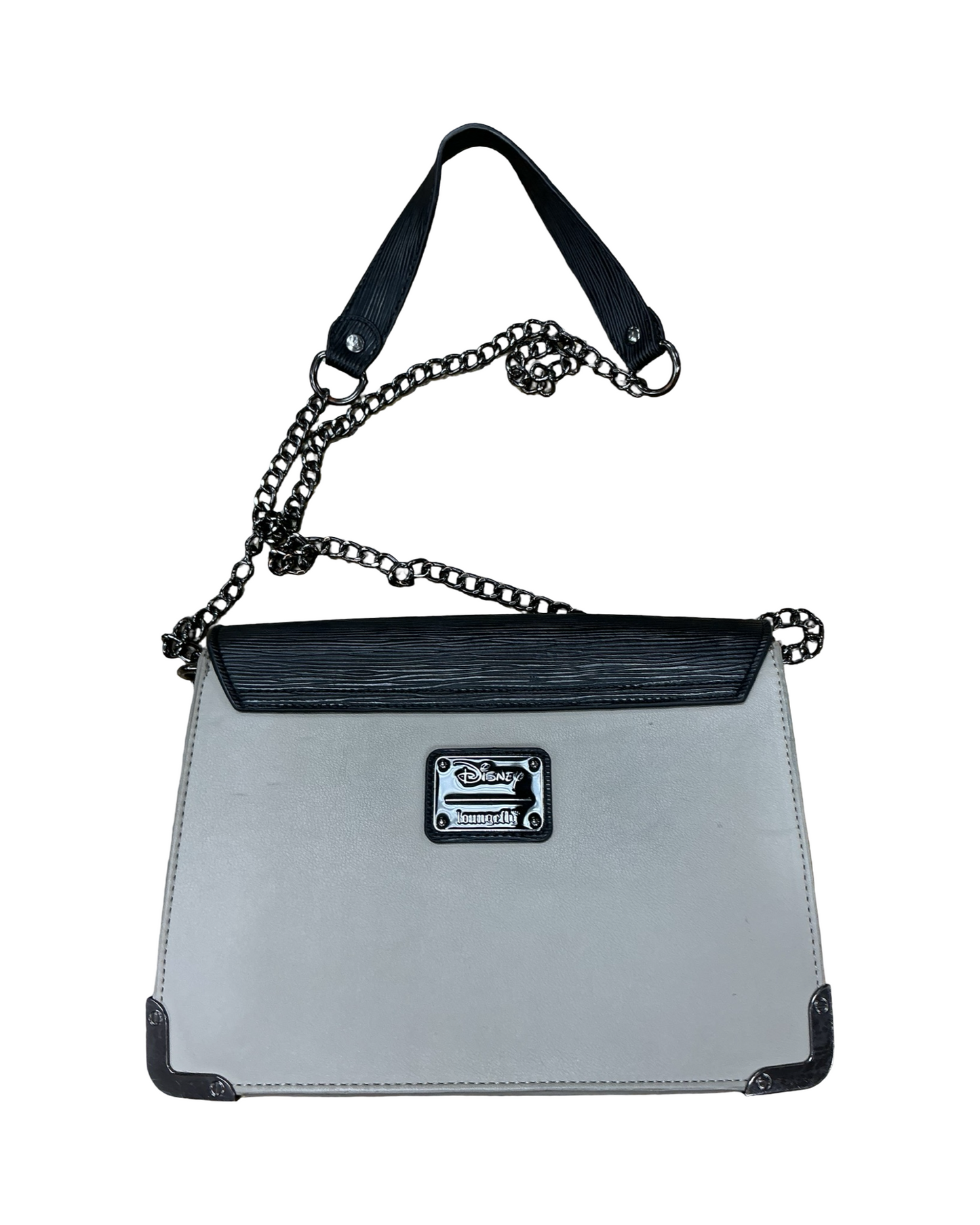 Handbag By Loungefly In Black & Grey, Size:Medium