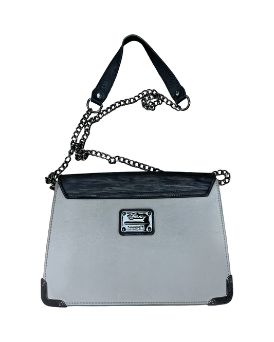 Handbag By Loungefly In Black & Grey, Size:Medium