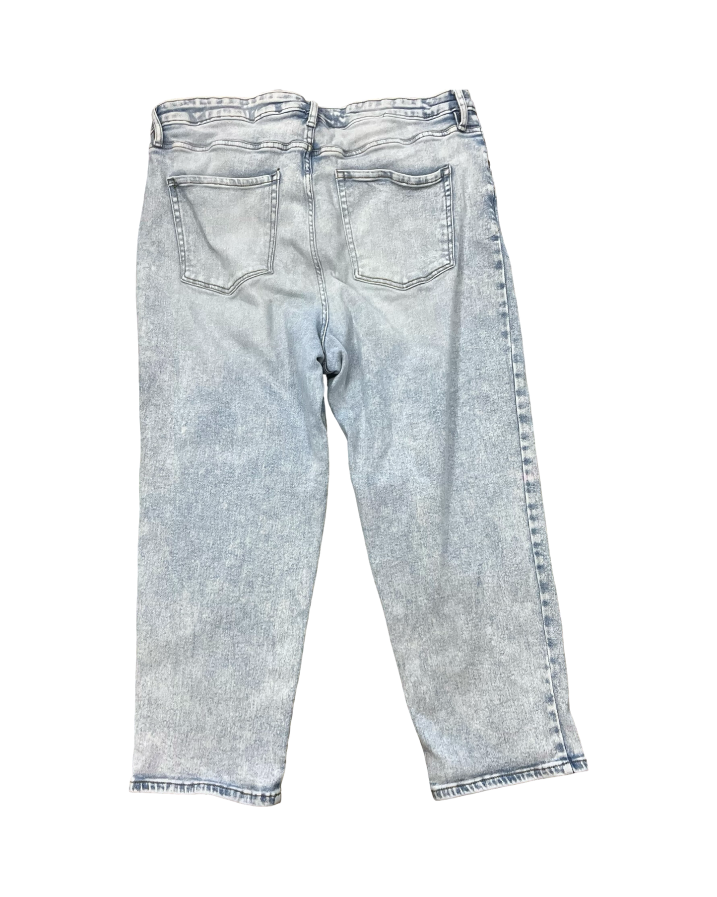 Jeans Cropped By Ava & Viv In Blue Denim, Size:20
