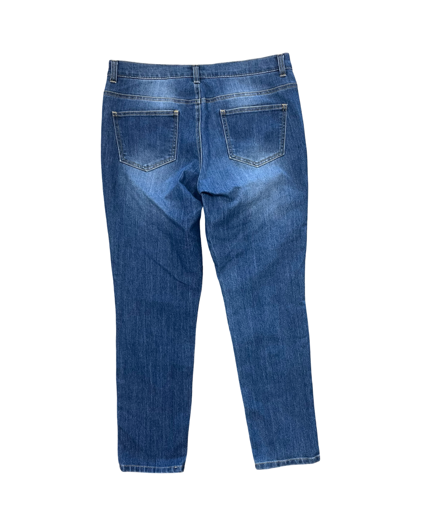 Jeans Cropped By Venus In Blue Denim, Size:10