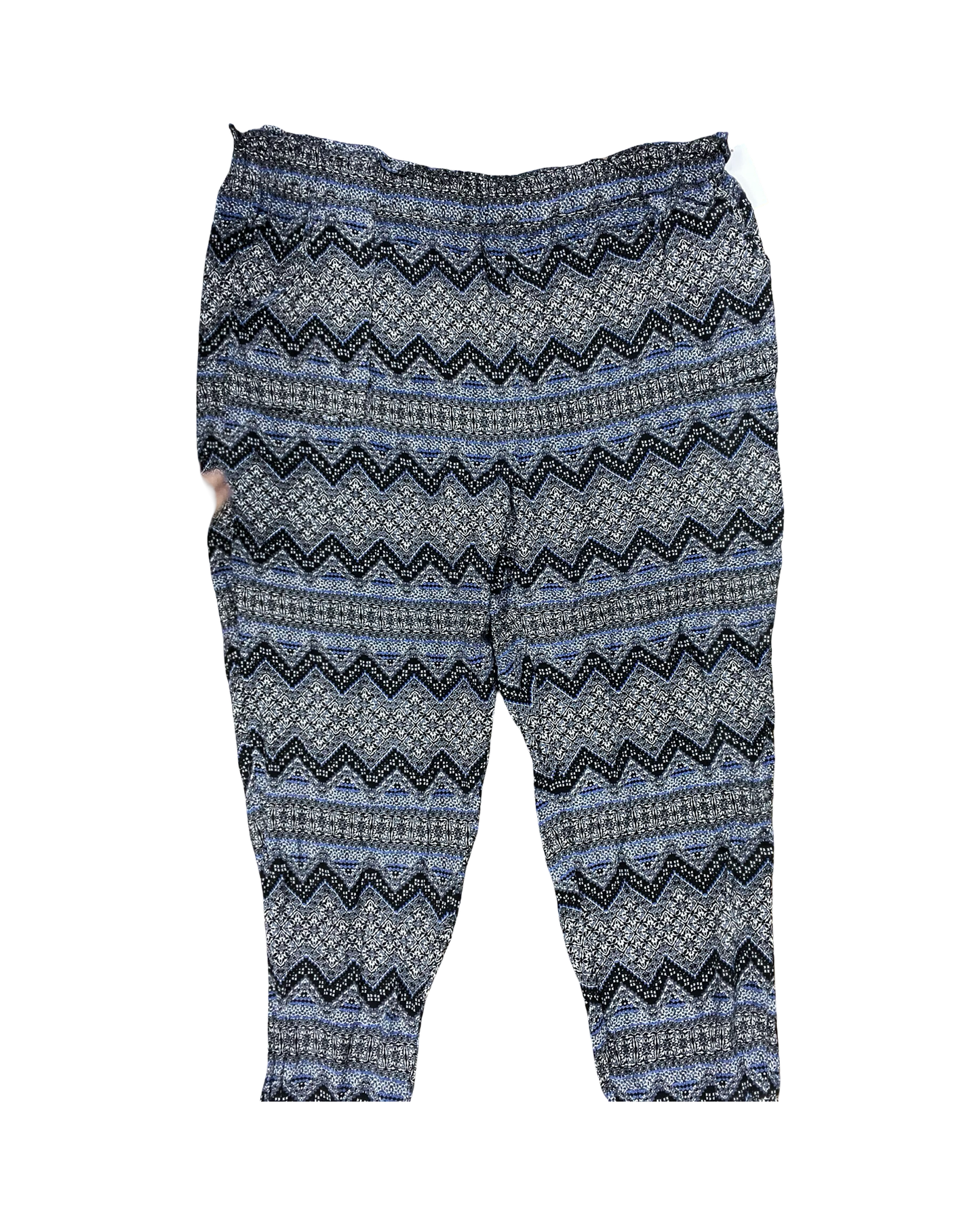 Pants Lounge By Simply Emma In Black & Blue, Size:3X