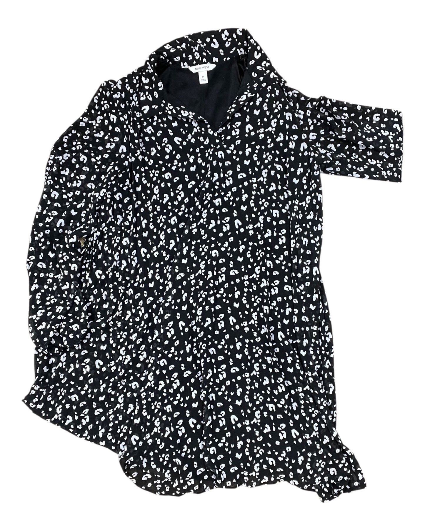 Dress Work By Nine West In Black & White, Size:M