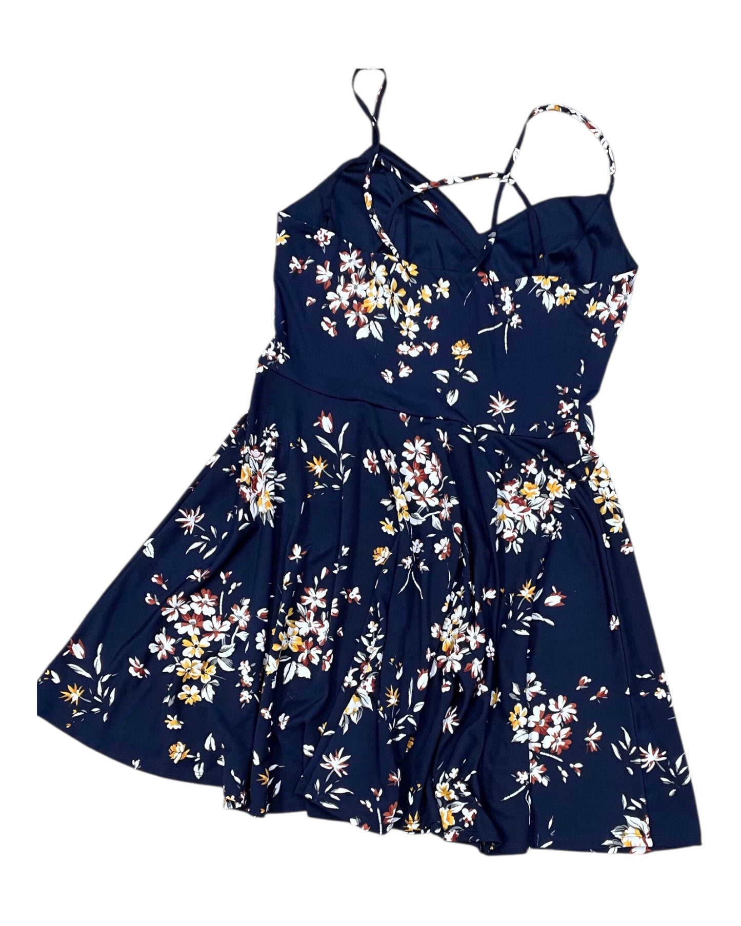 Dress Casual Midi By Clothes Mentor In Blue, Size:L
