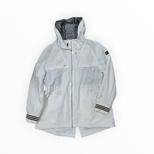 Jacket Windbreaker By Dkny In White, Size:Xl