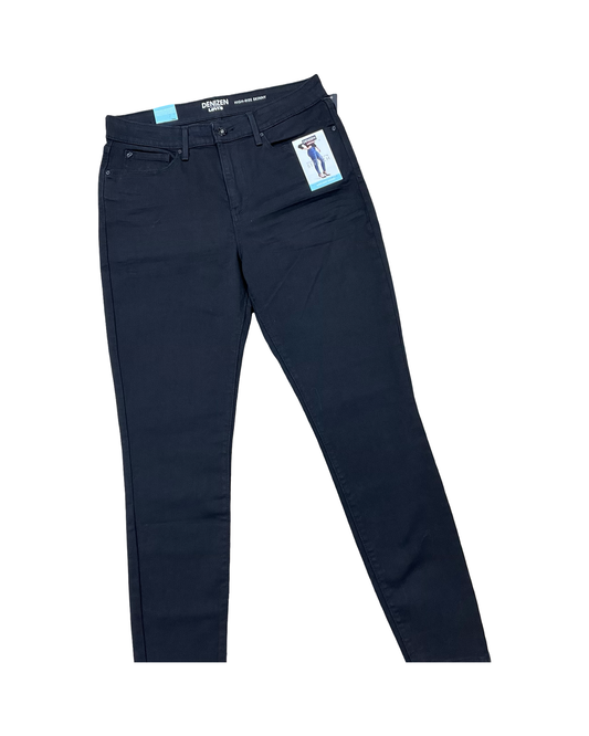 Jeans Skinny By Levis In Black Denim, Size:12