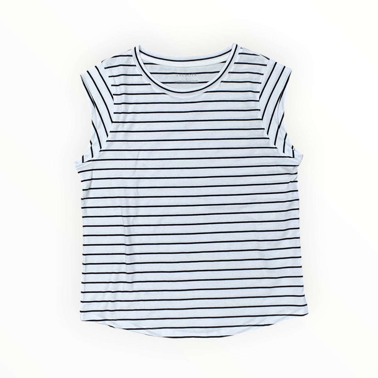 Top Sleeveless By Talbots In White, Size:S