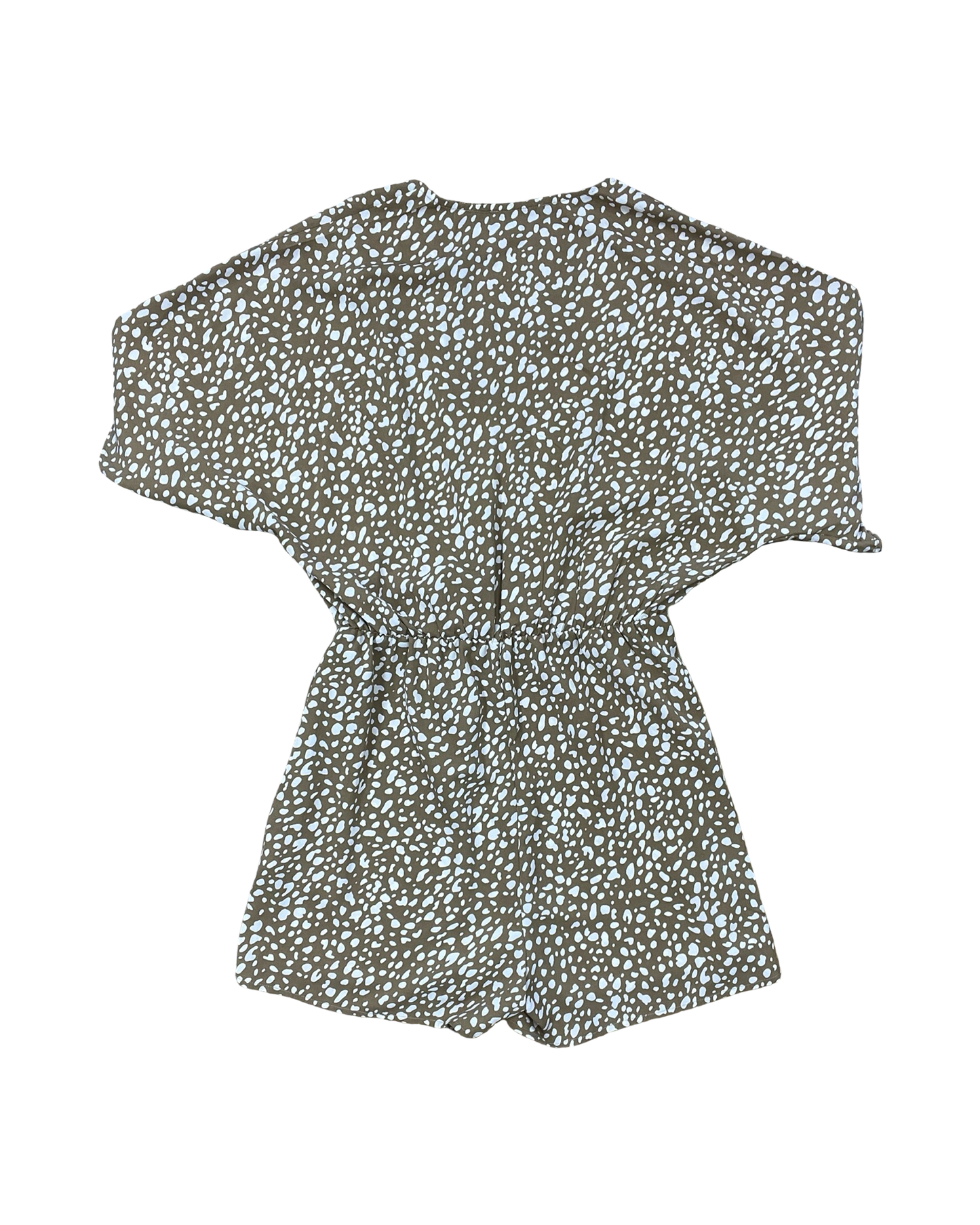 Romper By Clothes Mentor In Tan & White, Size:M