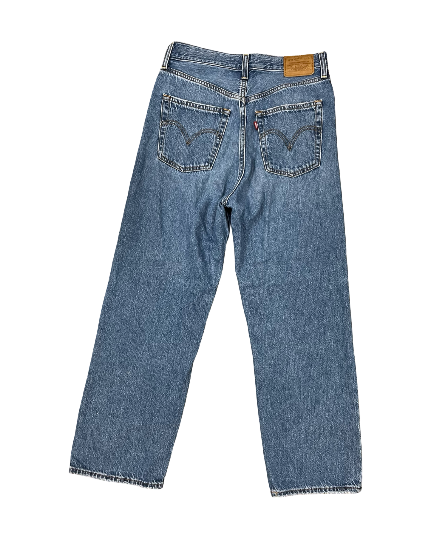 Jeans Straight By Levis Signature In Blue Denim, Size:4