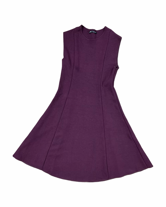 Dress Casual Midi By Zara In Maroon, Size:S