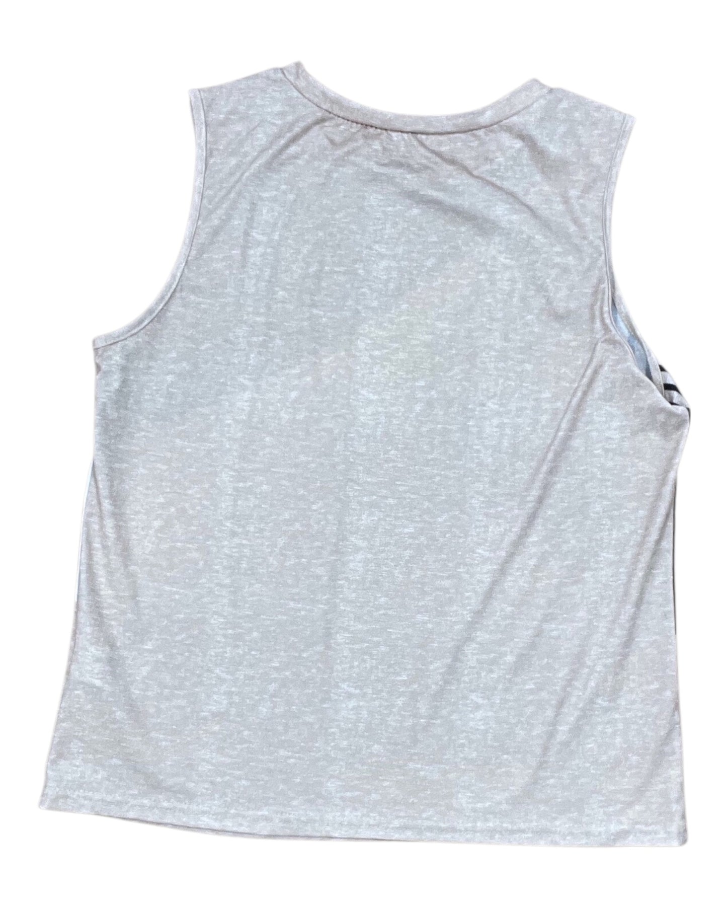 Top Sleeveless By Shein In Tan & White, Size:M