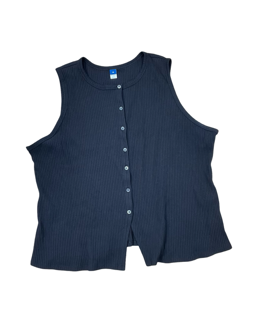 Blouse Sleeveless By Old Navy In Black, Size:3X