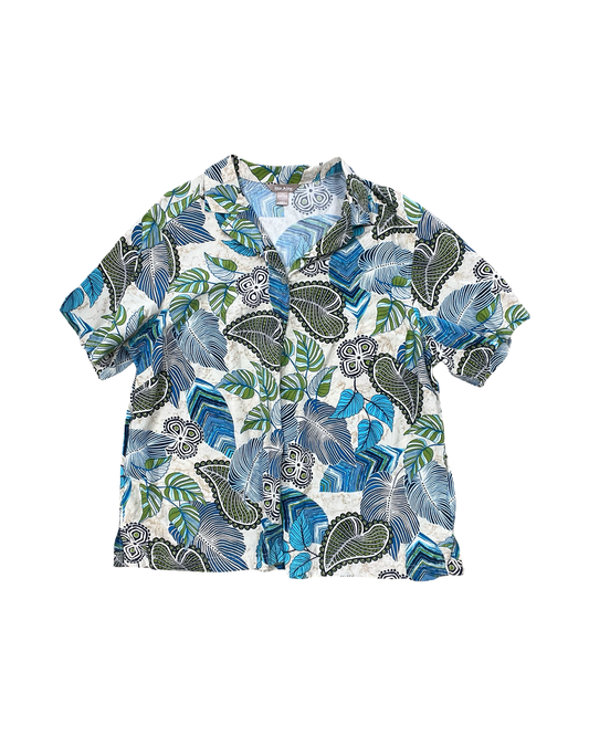 Blouse Ss By White Stag In Blue & Tan, Size:18