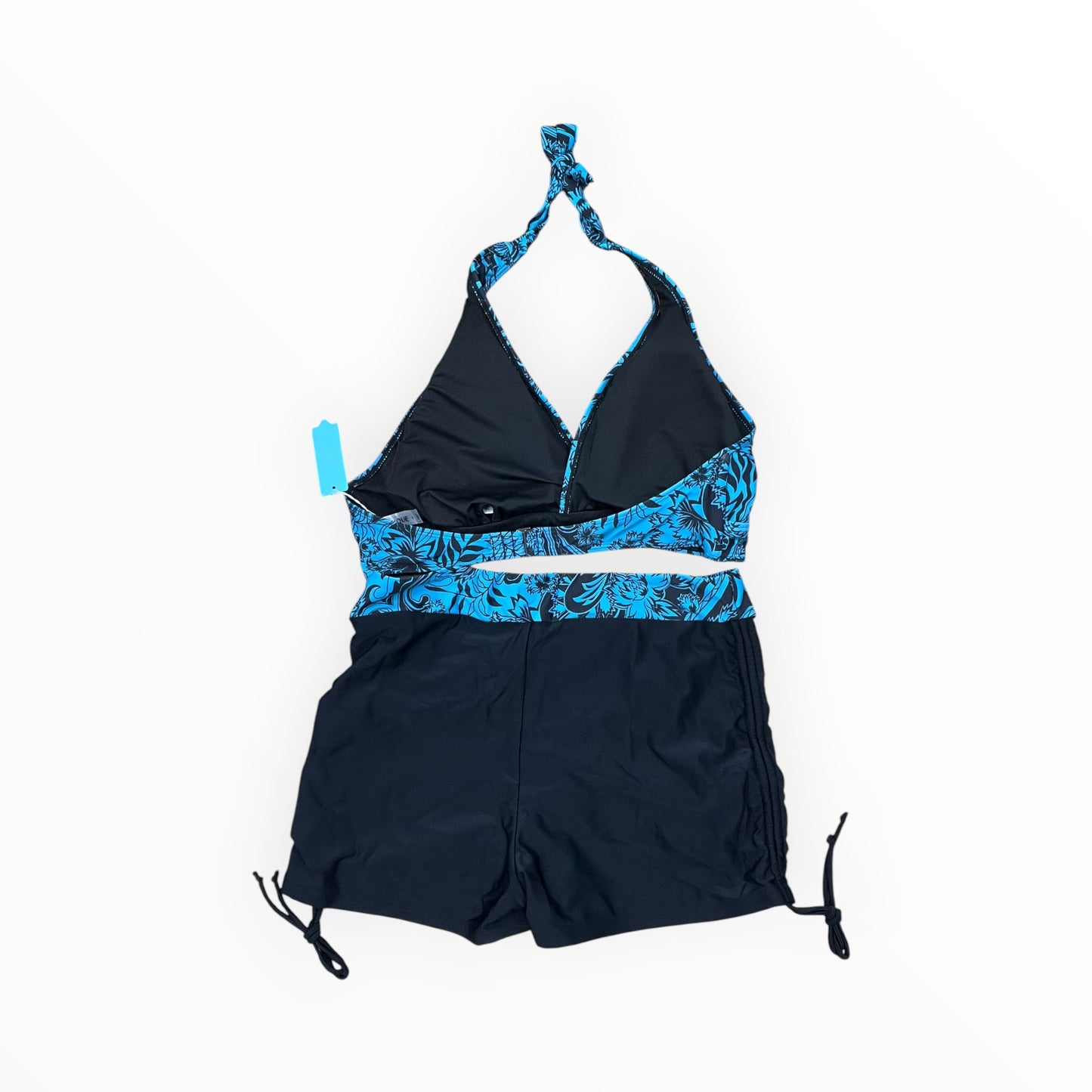 Swimsuit 2Pc By Younique In Black & Blue, Size:Xl