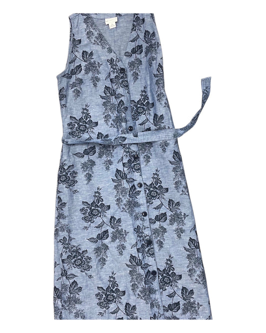 Dress Casual Midi By Liz Claiborne In Blue, Size:M