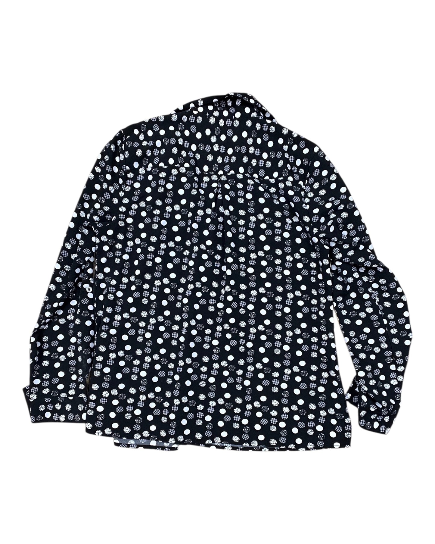 Blouse Ls By Notations In Black & White, Size:M