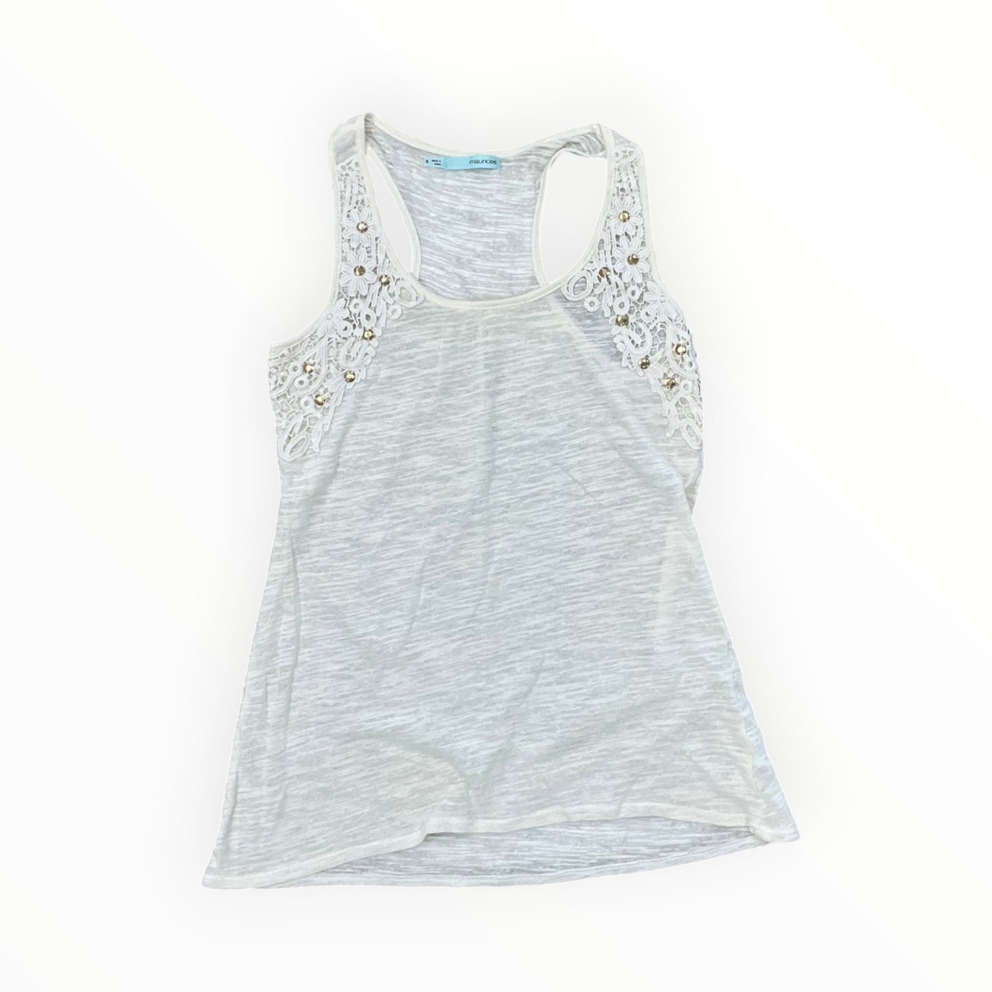 Top Sleeveless By Maurices In Cream, Size:S