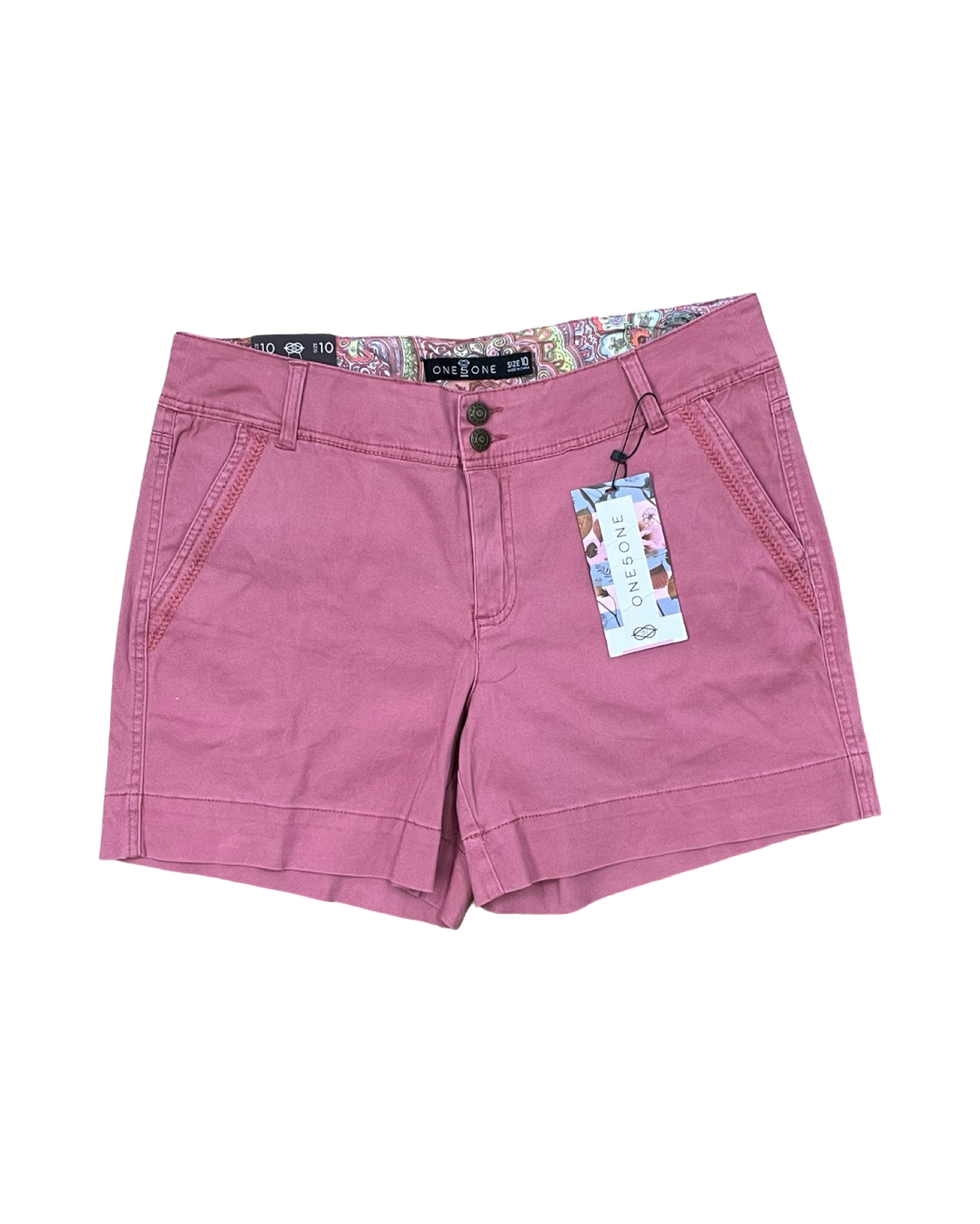 Shorts By One 5 One In Pink, Size:10