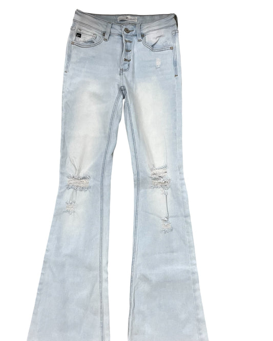 Jeans Flared By Kancan In Blue Denim, Size:2