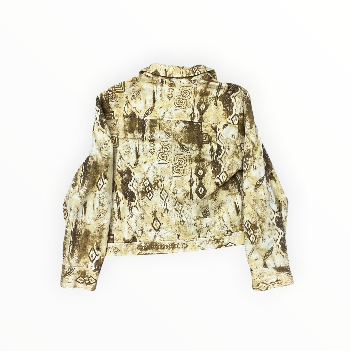 Jacket Denim By Clothes Mentor In Yellow Denim, Size:L