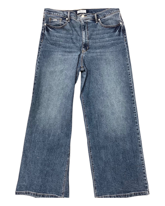 Jeans Wide Leg By Nine West In Blue Denim, Size:14