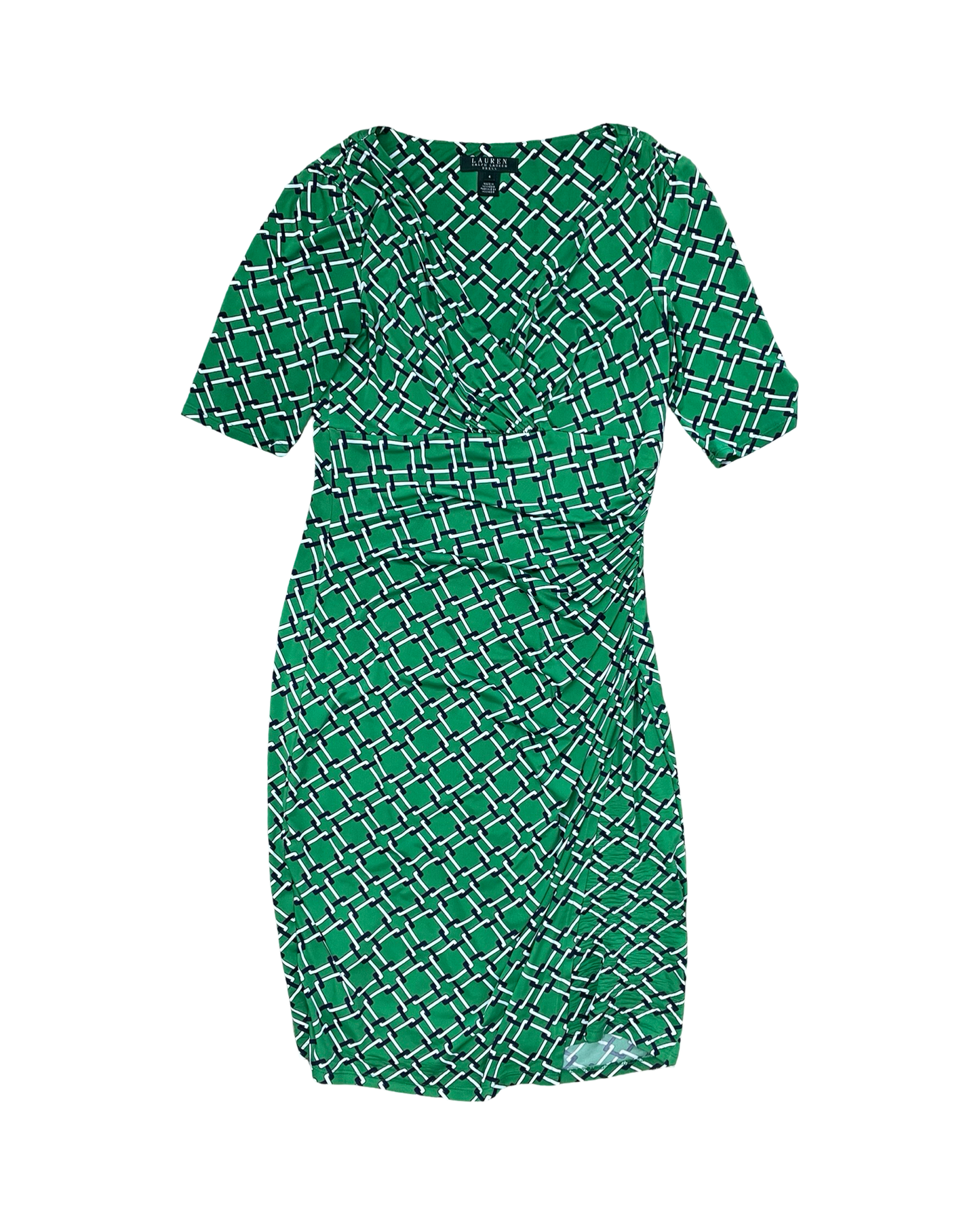 Dress Work By Ralph Lauren In Green, Size:S