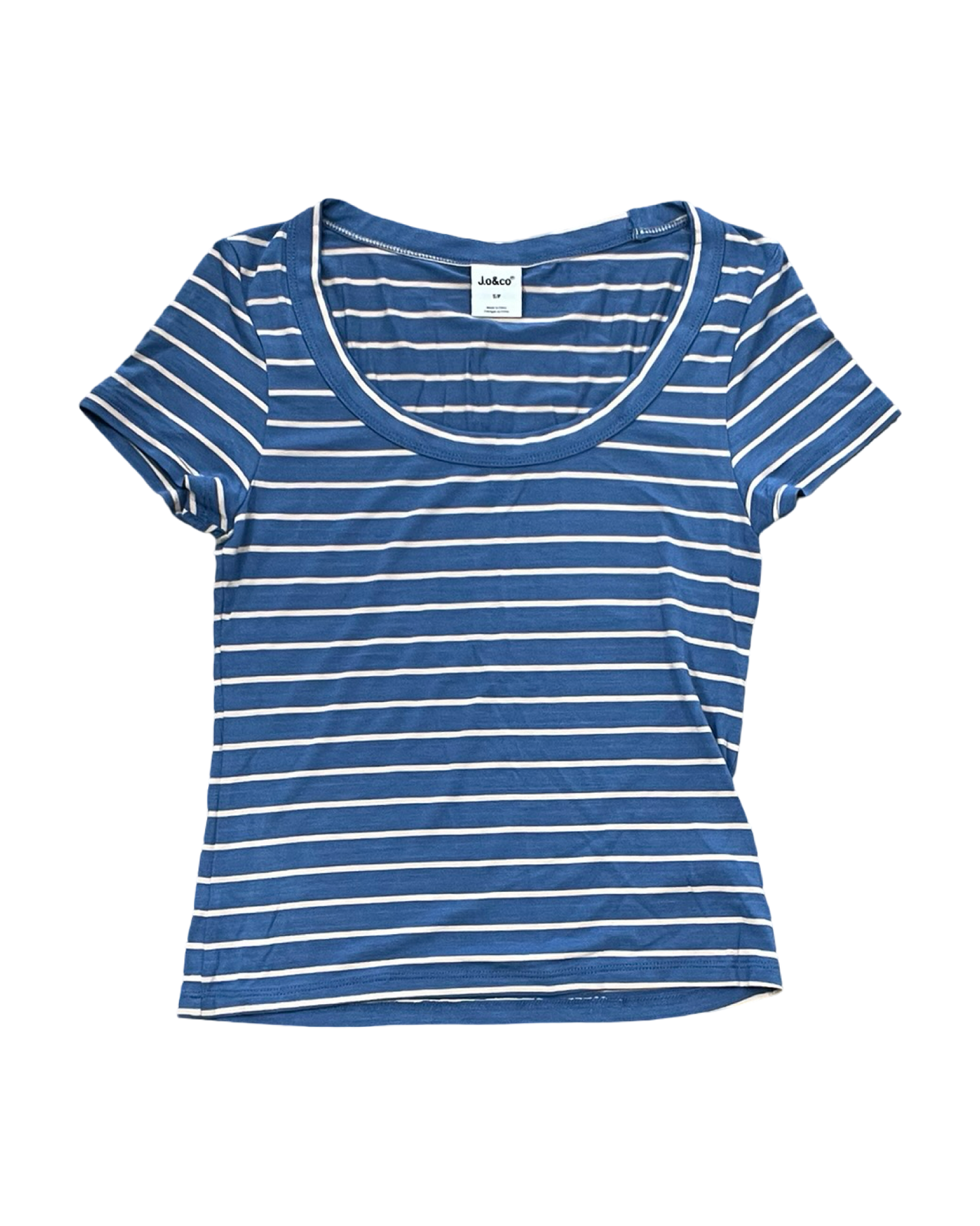 Top Ss By Clothes Mentor In Blue & Tan, Size:S