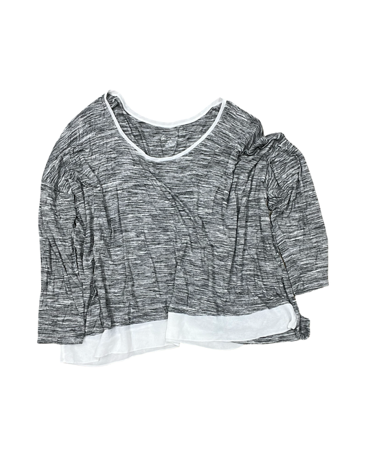 Top Ls By Lane Bryant In Grey & White, Size:3X