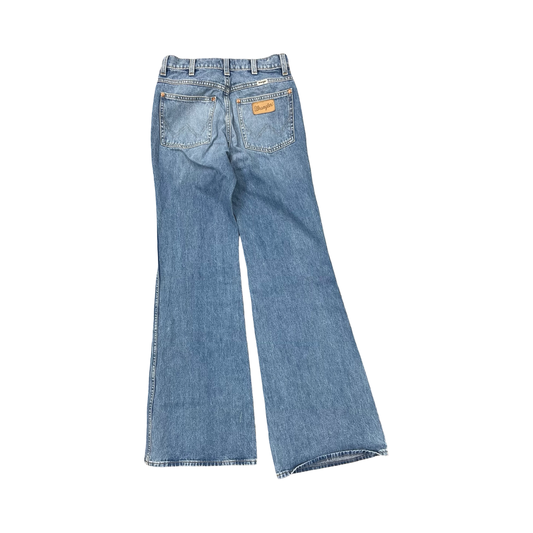 Jeans Flared By Wrangler In Blue Denim, Size:2