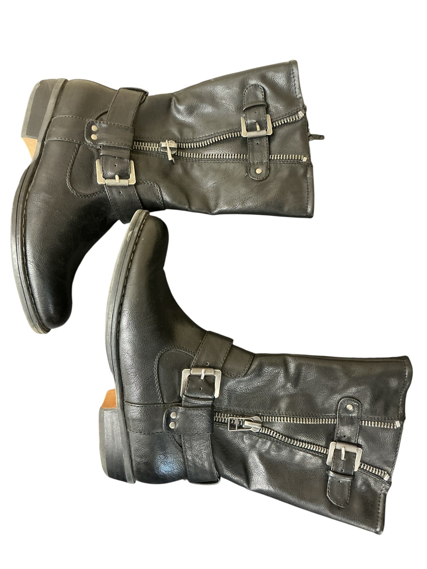 Boots Mid-Calf Heels By Bare Traps In Black, Size:7