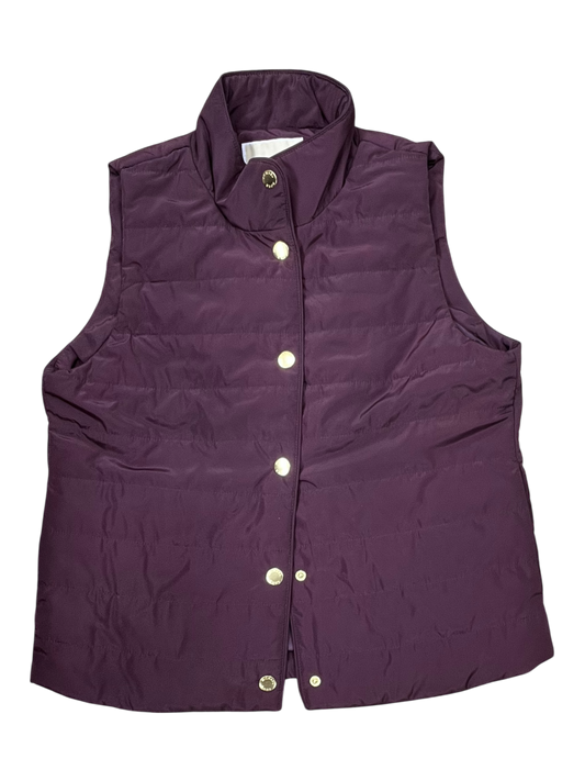 Vest Puffer & Quilted By Michael By Michael Kors In Purple, Size:M