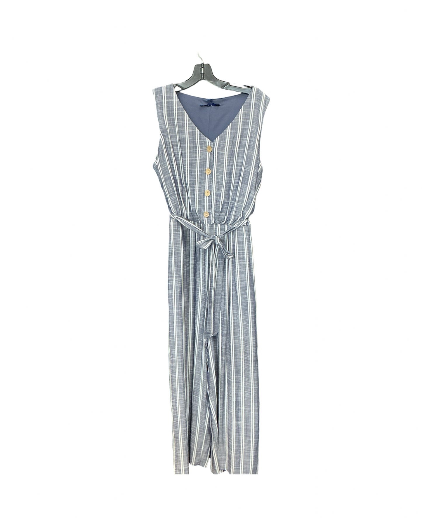 Jumpsuit By Apt 9 In Blue & White, Size:Xlp