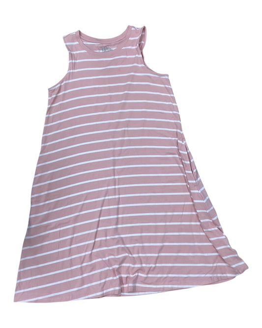 Dress Casual Midi By Clothes Mentor In Pink & White, Size:M