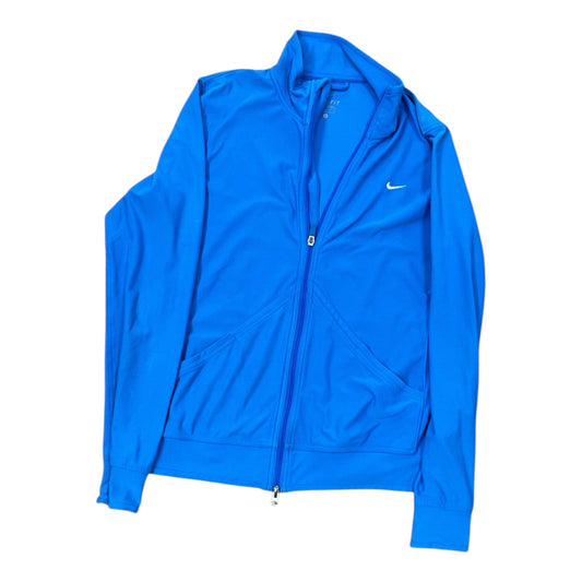 Athletic Jacket By Nike In Blue, Size:L