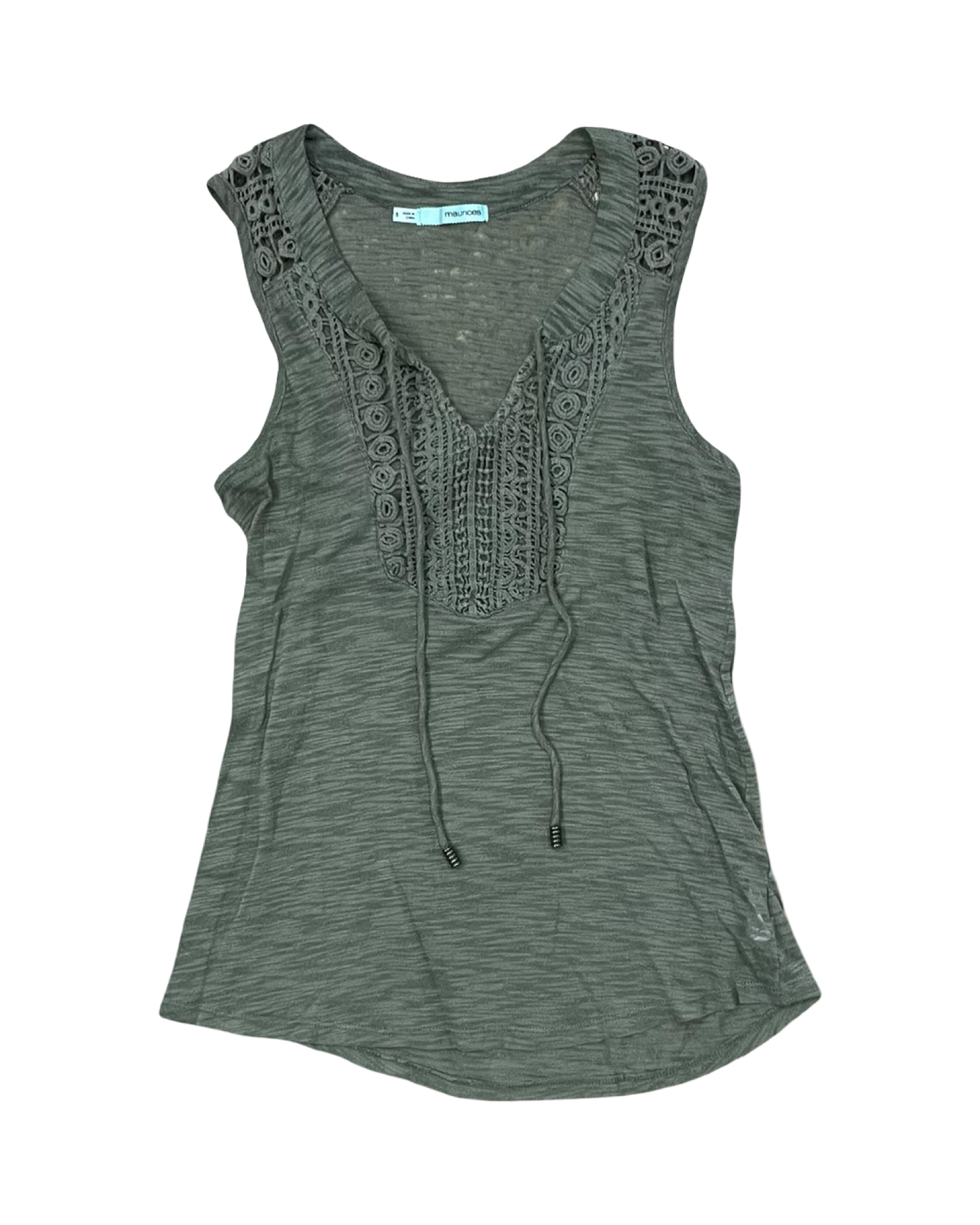 Top Sleeveless By Maurices In Green, Size:S