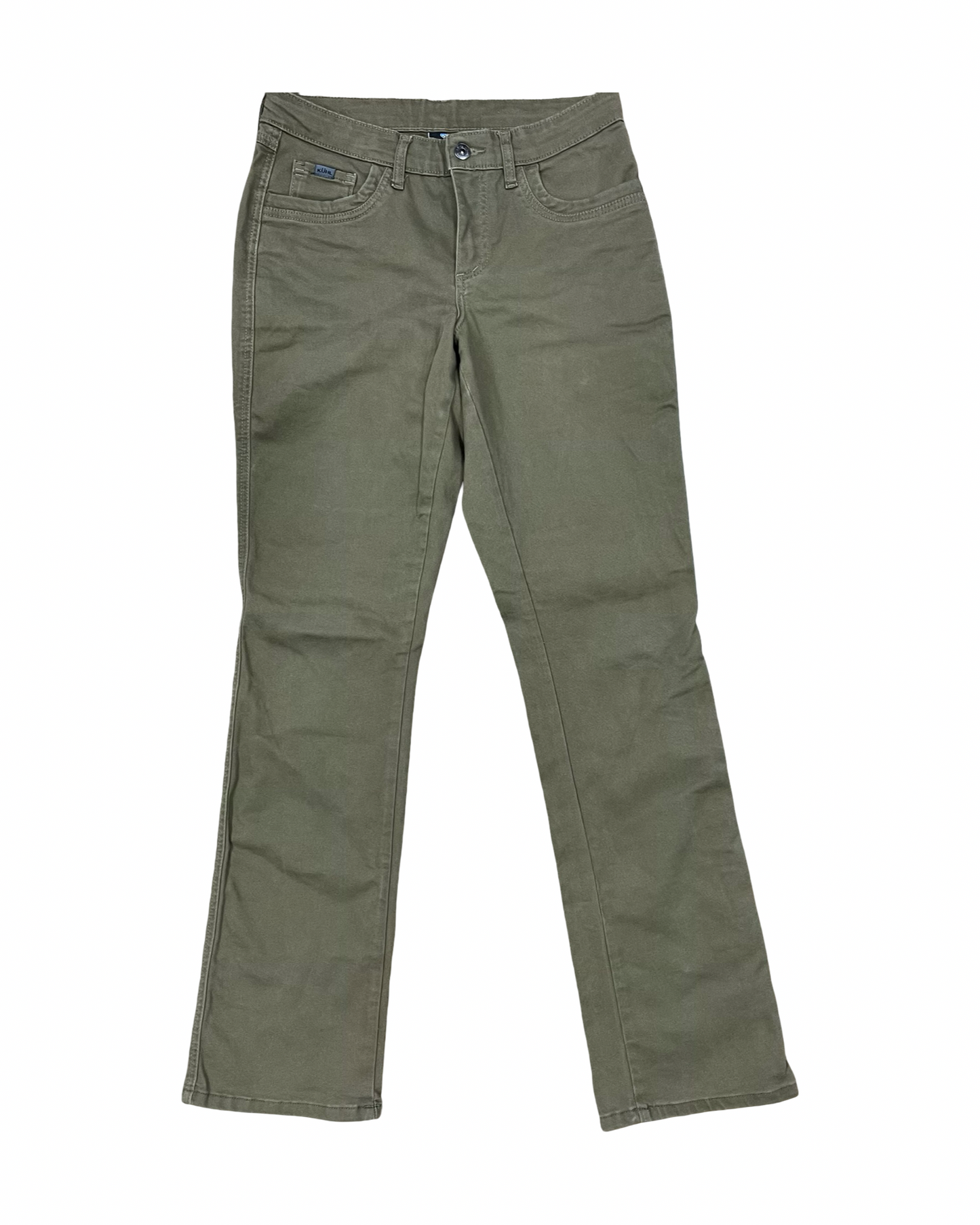 Jeans Straight By Kuhl In Green Denim, Size:6
