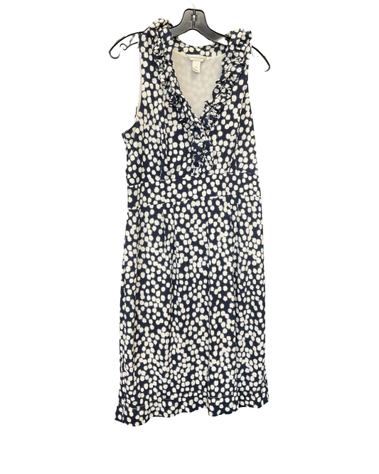 Dress Casual Maxi By Christopher And Banks In Blue & Cream, Size:12