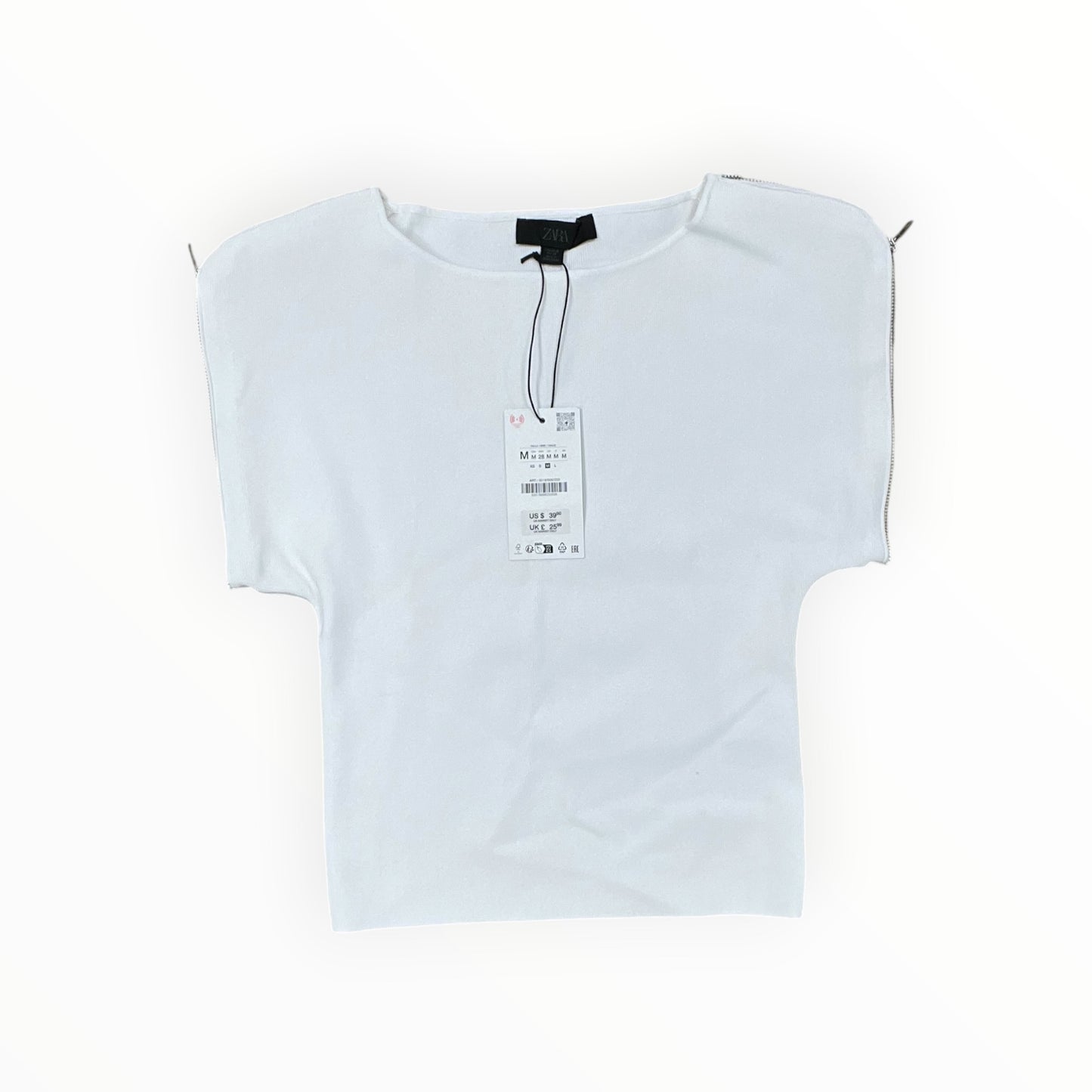 Top Ss By Zara In White, Size:M