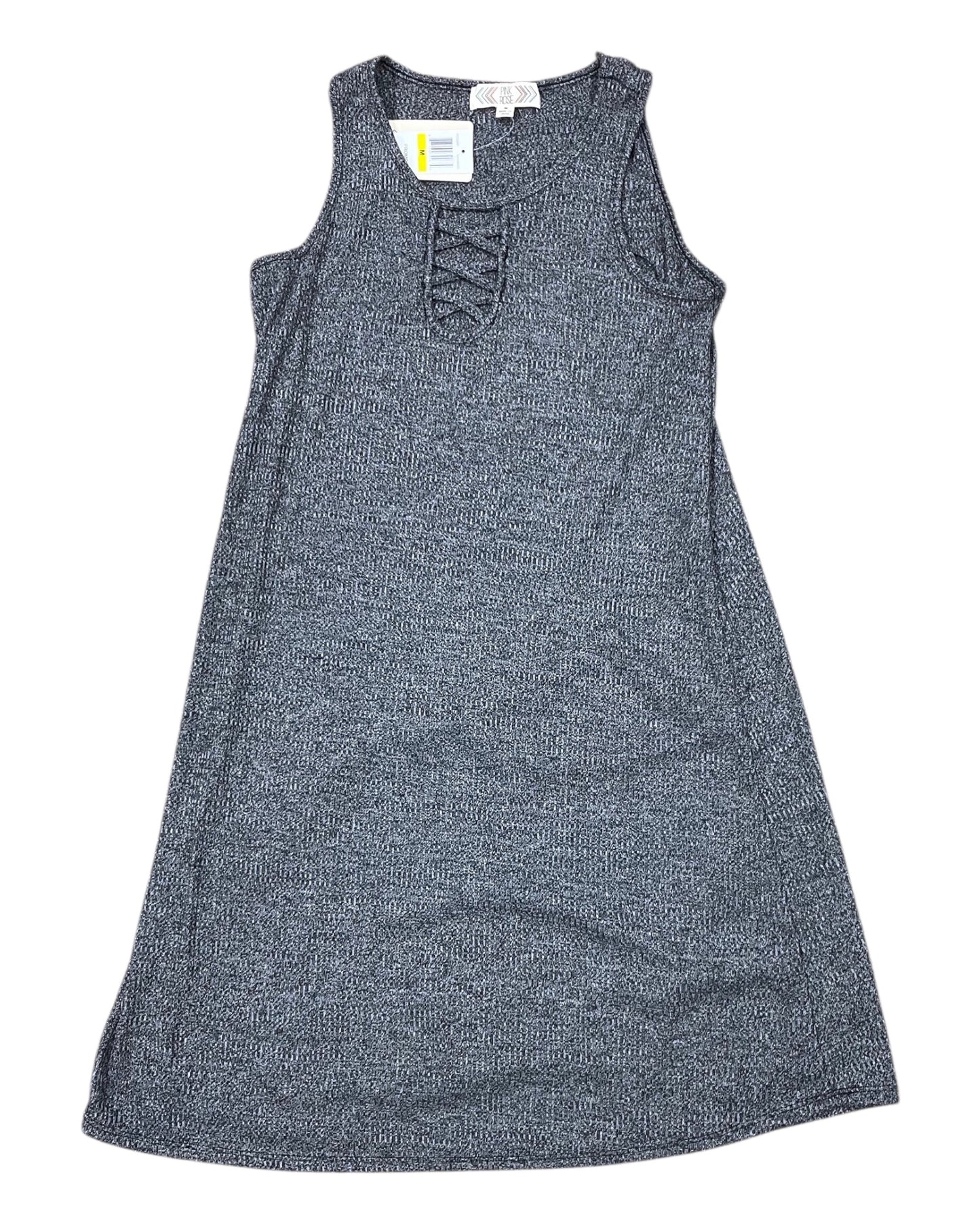 Dress Casual Short By Pink Rose In Black & Grey, Size:M