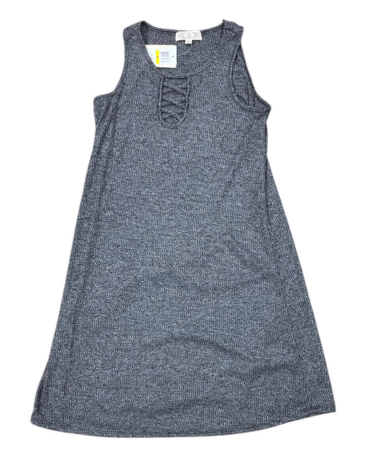 Dress Casual Short By Pink Rose In Black & Grey, Size:M