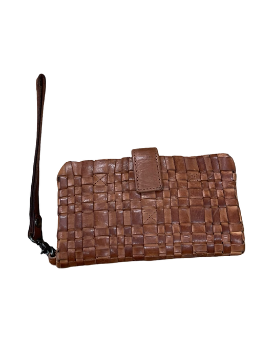 Wallet Leather By Clothes Mentor In Brown, Size:Medium