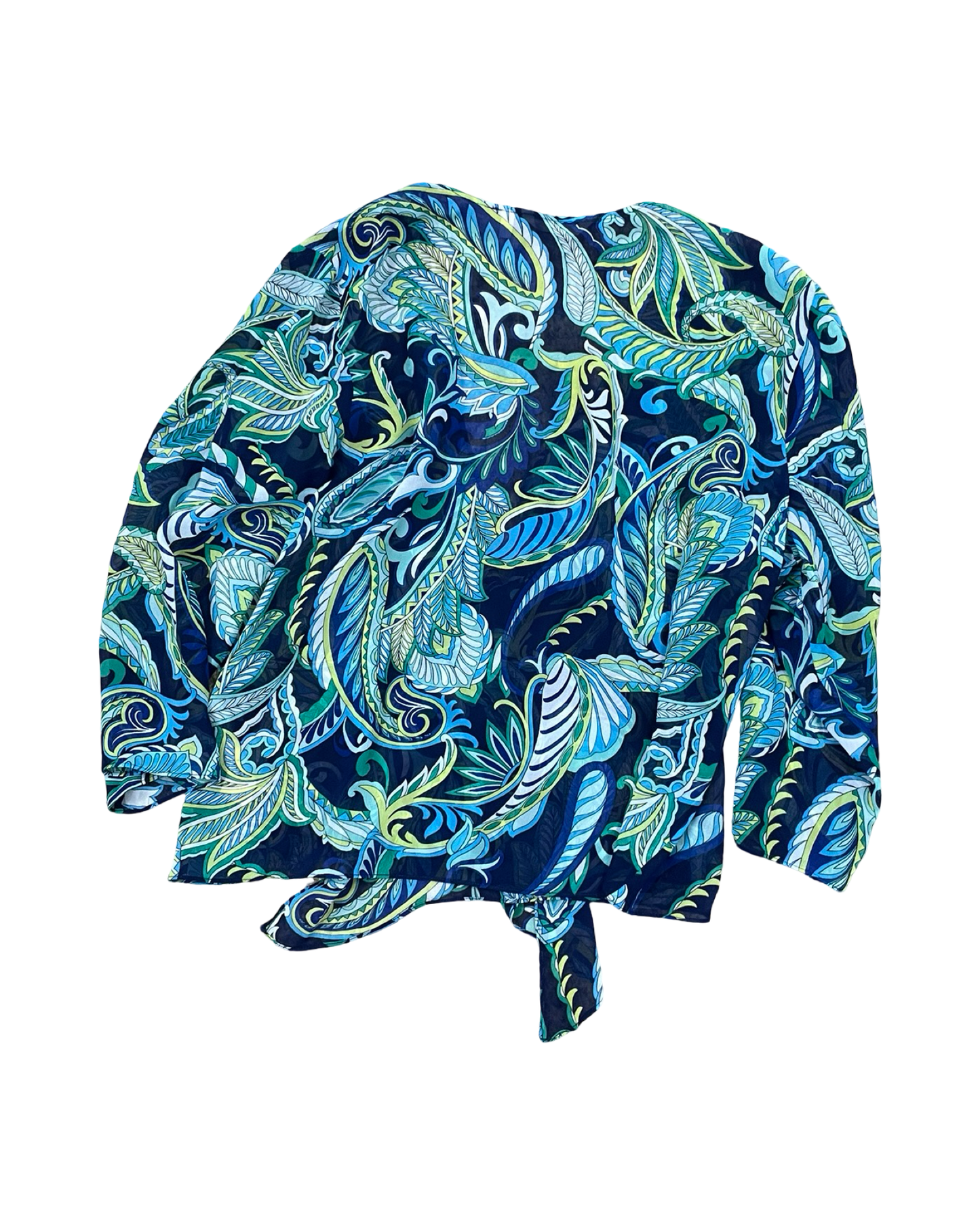 Cardigan By Soft Surroundings In Blue & Green, Size:Xl