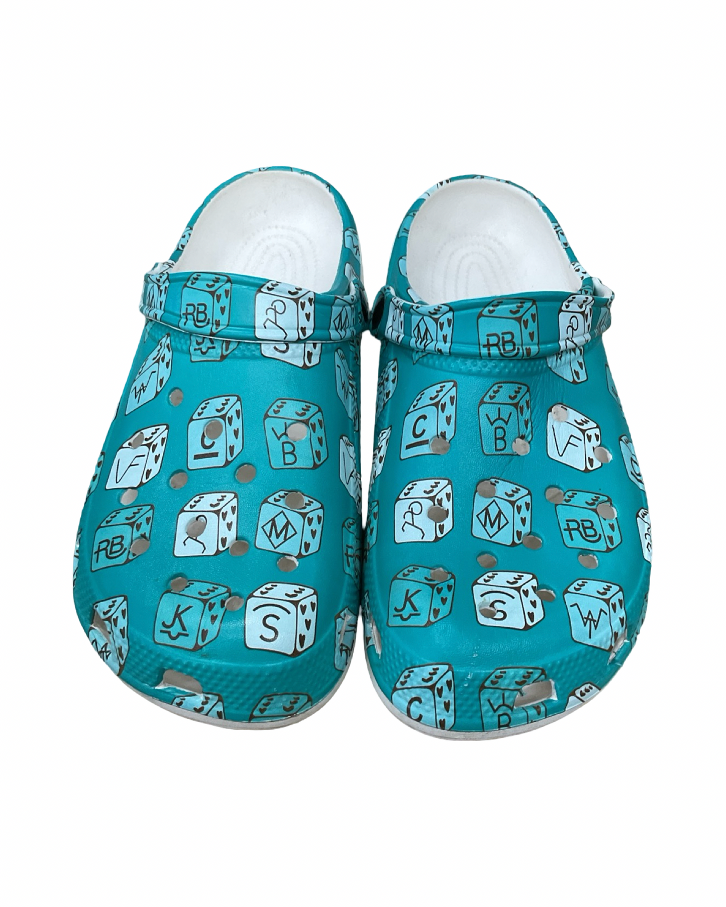 Shoes Flats By Clothes Mentor In Teal, Size:10.5