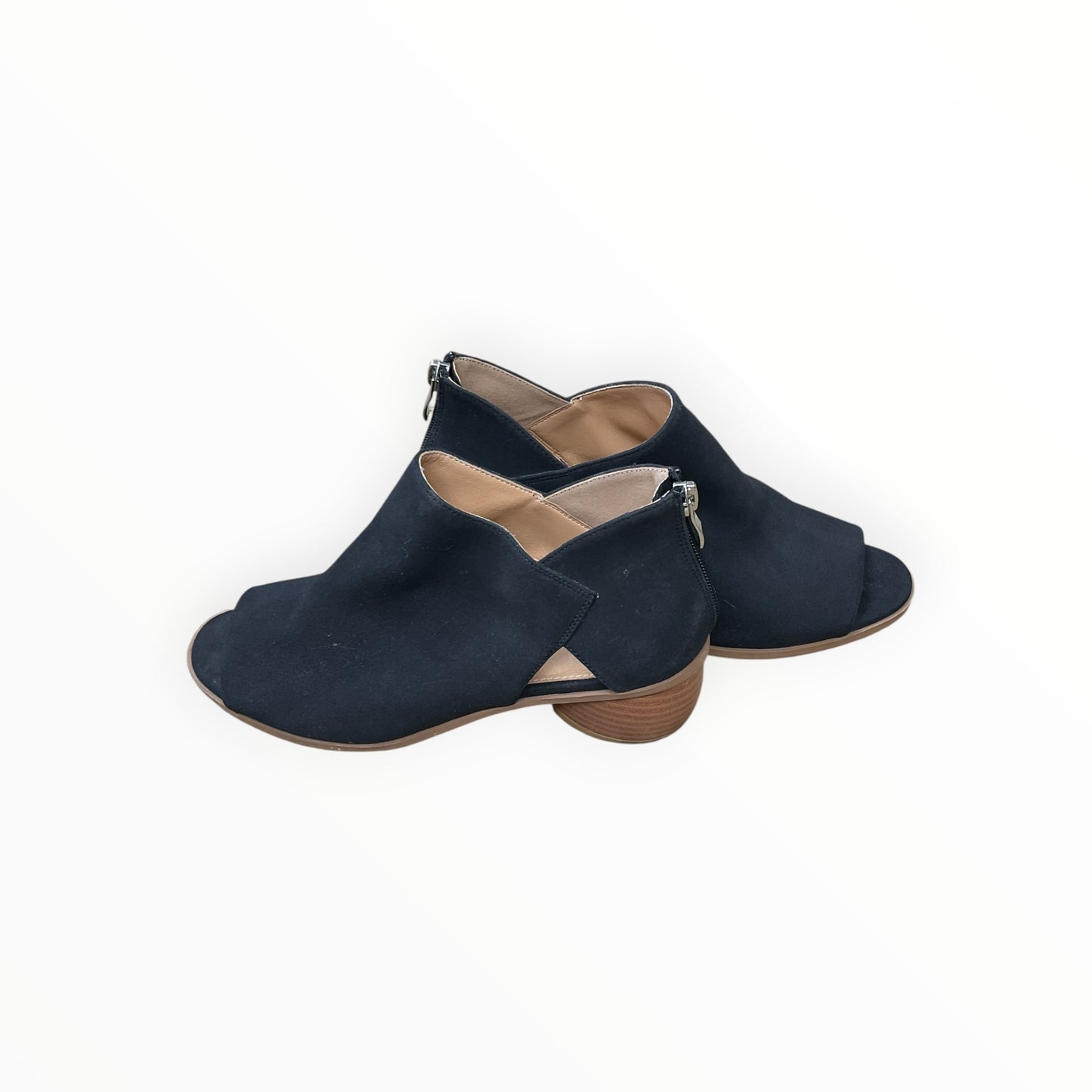 Sandals Heels Block By Clothes Mentor In Black, Size:8