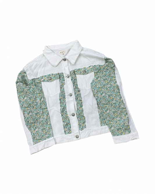 Jacket Other By Pol In Green & White, Size:M