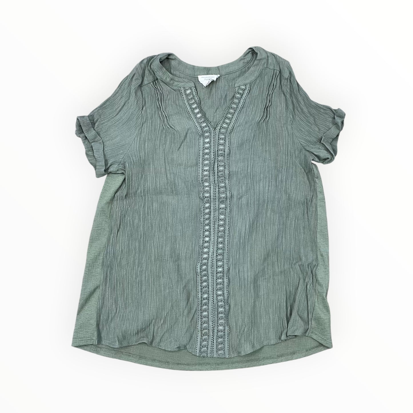 Top Ss By Clothes Mentor In Green, Size:1X