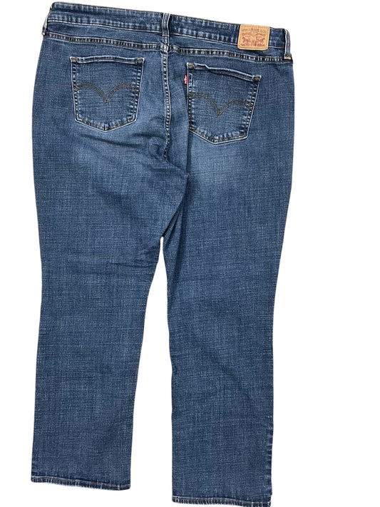 Jeans Straight By Levis In Blue Denim, Size:20